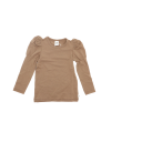 Bluză Cozy Me cu mâneci bufante coca mocha