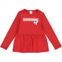 Bluză roșie cu peplum pentru fete