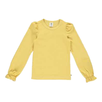 Bluză galbenă cu volănaș pentru fete