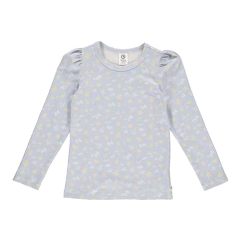 Bluză cu imprimeu margarete, cu mâneci bufante pentru fete