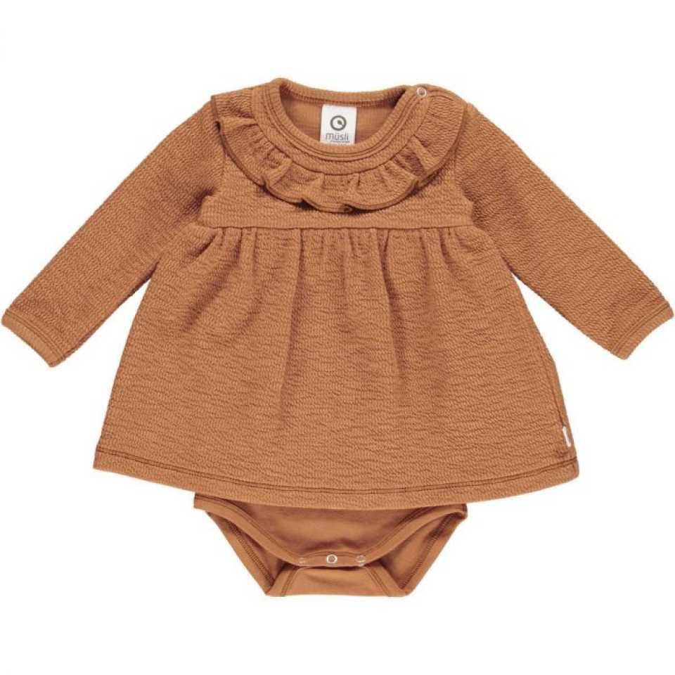 Body rochiță portocaliu pentru bebeluși