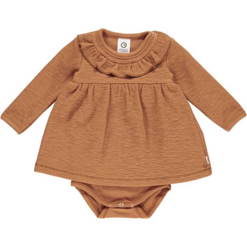 Body rochiță portocaliu pentru bebeluși