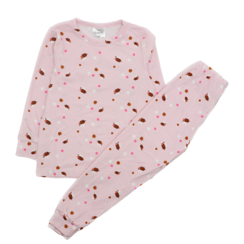 Pijamale roz cu albinuțe