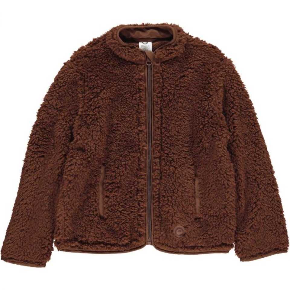 Jachetă maro din fleece