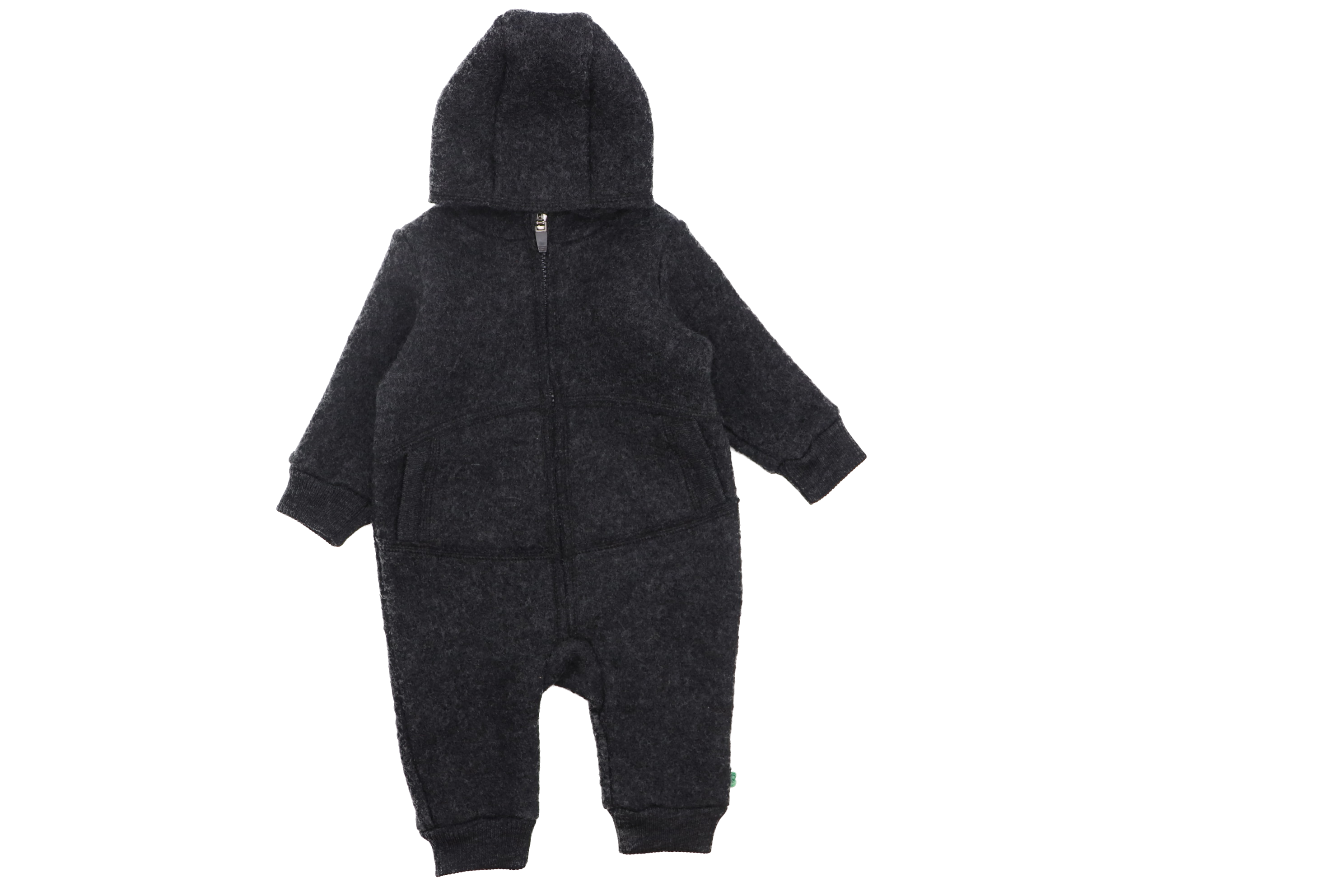 Salopetă din lână fiartă organică antracit