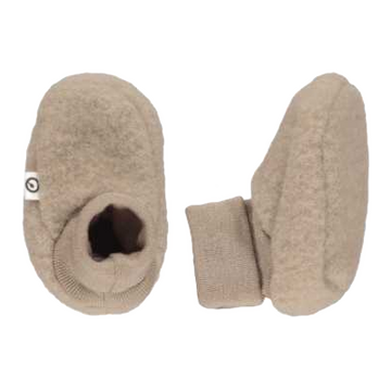 Botoși bej din lână fleece