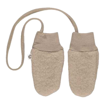 Mănuși bej din lână fleece