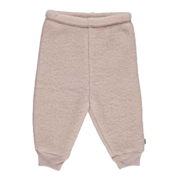 Pantaloni roz din lână fleece