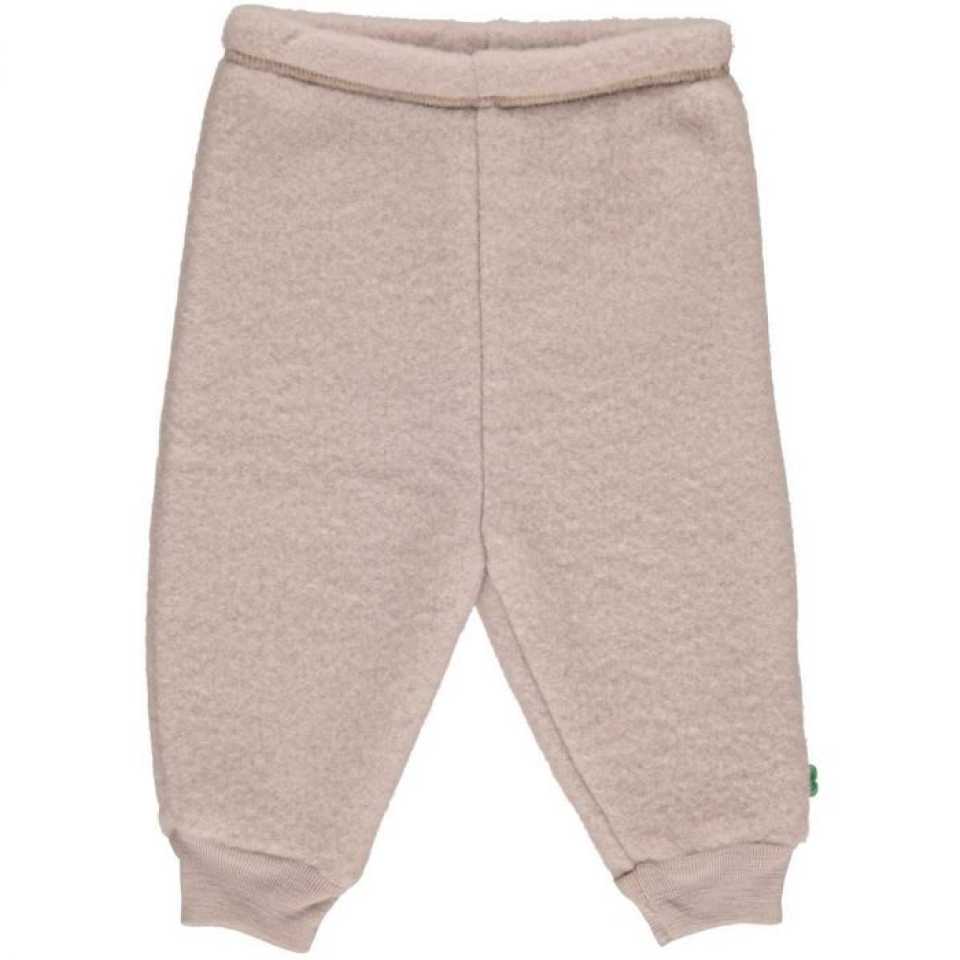 Pantaloni roz din lână fleece