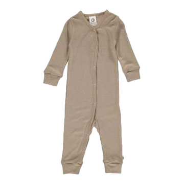 Salopetă bej din lână merinos