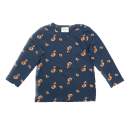 Bluză bleumarin cu imprimeu mingi de rugby pentru bebeluși