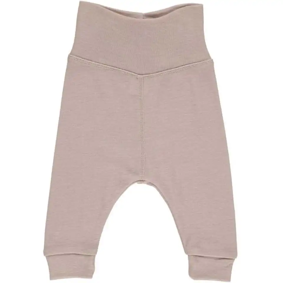 Pantaloni roz din lână merinos