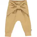 Pantaloni bej cu fundă pentru bebeluși