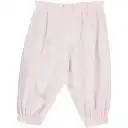 Șalvari roz pal din poplin pentru bebeluși