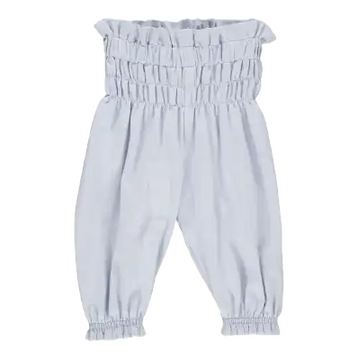 Pantaloni bleu cu talie înaltă pentru bebeluși