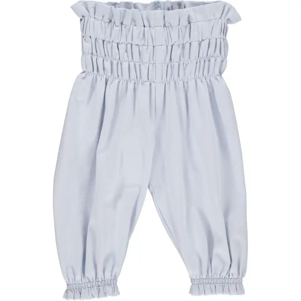 Pantaloni bleu cu talie înaltă pentru bebeluși