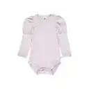 Body lila cu mâneci lungi bufante