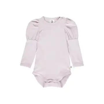 Body lila cu mâneci lungi bufante