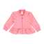 Jachetă roz intens cu peplum și fermoar pentru bebeluși
