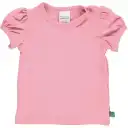 Tricou roz cu mâneci scurte, bufante pentru bebeluși