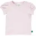 Tricou roz cu mânecă bufantă