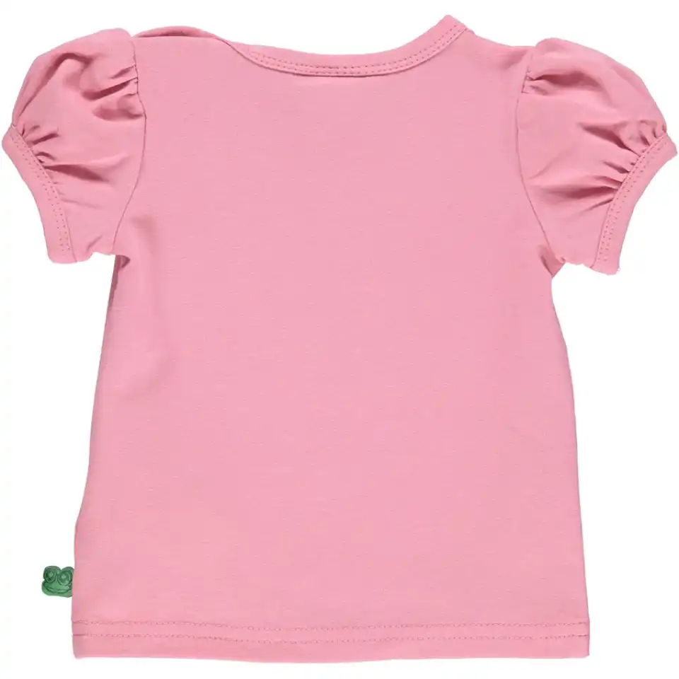 Tricou roz cu imprimeu cireșe pentru bebeluși