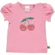 Tricou roz cu imprimeu cireșe pentru bebeluși