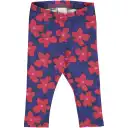 Colanți albaștri cu imprimeu floral