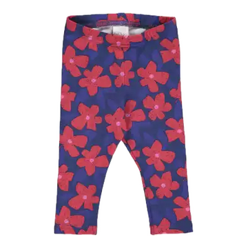 Colanți albaștri cu imprimeu floral
