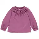 Bluză violet cu volănașe pentru fete