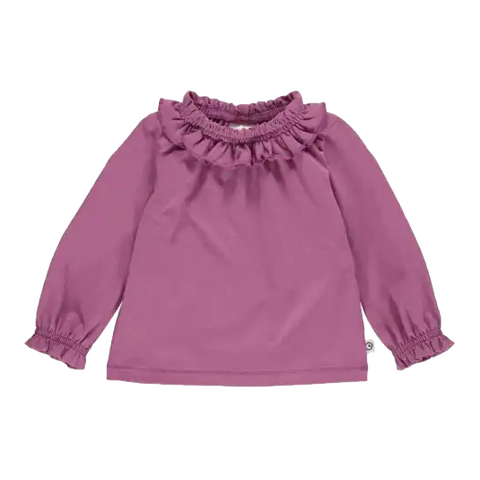 Bluză violet cu volănașe pentru fete