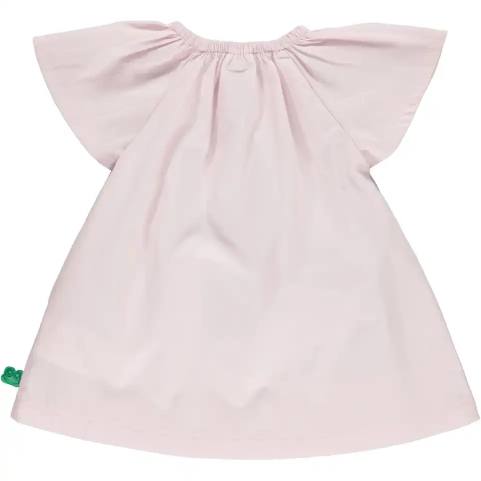 Rochie vaporoasă, roz, din poplin
