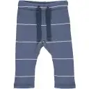 Pantaloni albaștri cu dungi pentru bebeluși