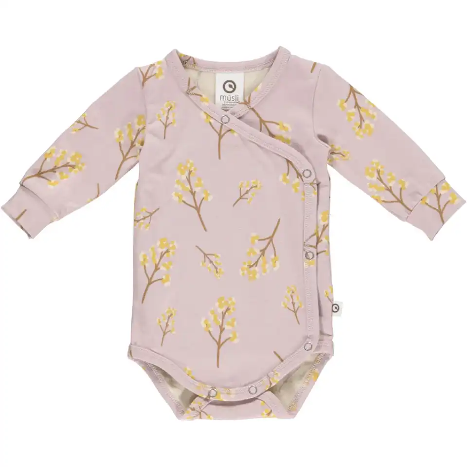 Body tip kimono Mini Me – rose moon, din bumbac organic