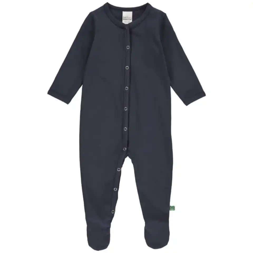 Salopetă cu botoșei bleumarin, din bumbac organic