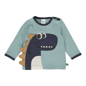 Bluză bleu dinozaur pentru bebeluși și copii