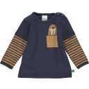 Bluză bleumarin cu morsă în buzunar pentru bebeluși și copii