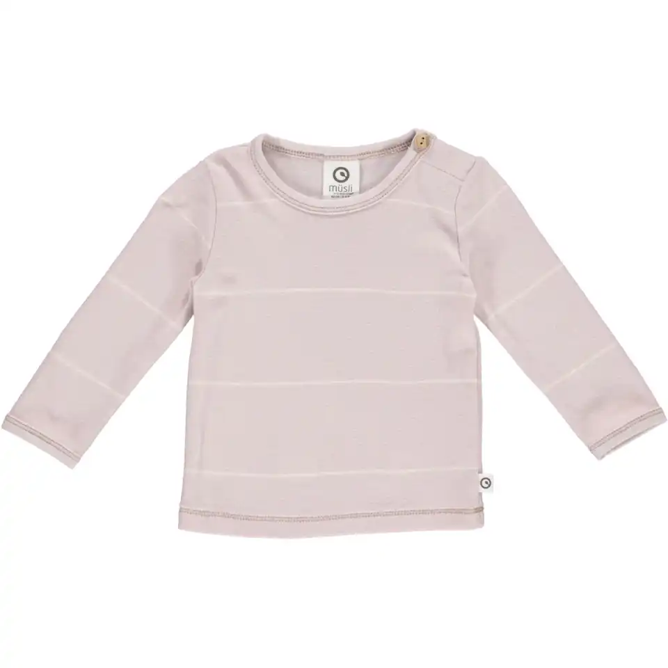 Bluză moale roz cu dungi pentru bebeluși și copii