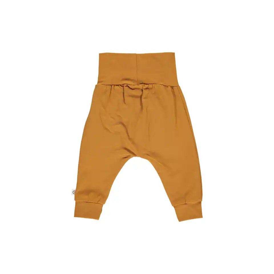Pantaloni muștar cu buzunar pentru bebeluși