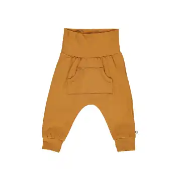 Pantaloni bej cu buzunar pentru bebeluși