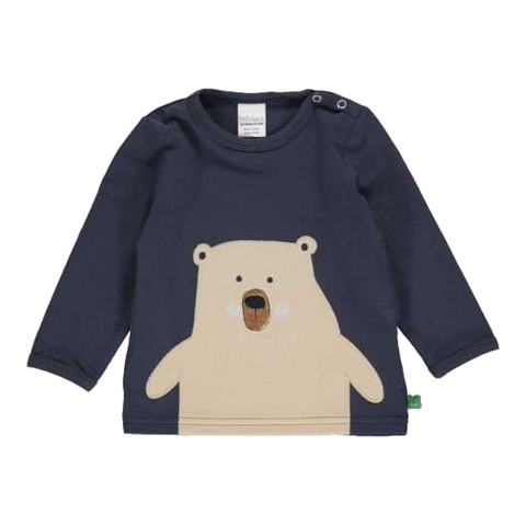Bluză bleumarin cu imprimeu urs pentru copii