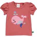 Tricou roz cu imprimeu balenă pentru bebeluși