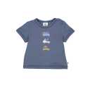 Tricou indigo cu imprimeu mașini pentru bebeluși