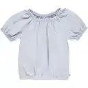 Tricou bleu cu mâneci bufante pentru bebeluși