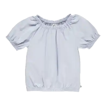 Tricou bleu cu mâneci bufante pentru bebeluși