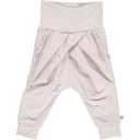 Pantaloni roz cu pense și volănașe