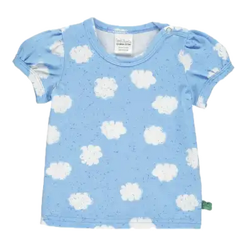 Tricou bleu cu imprimeu nori pentru bebeluși