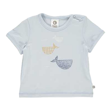 Tricou bleu cu imprimeu balene