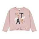 Bluză roz cu imprimeu STAR pentru fete