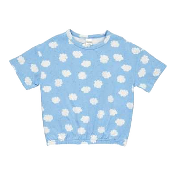 Tricou bleu cu imprimeu nori pentru fete